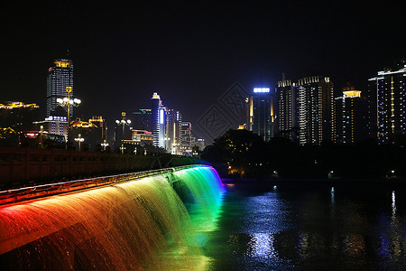 南宁江南夜景 南宁 华灯初上背景