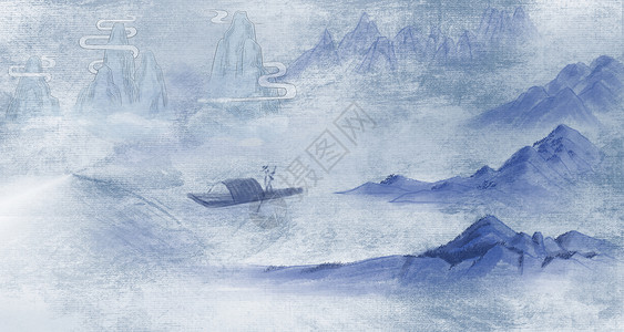 水中的石头风景banner设计图片
