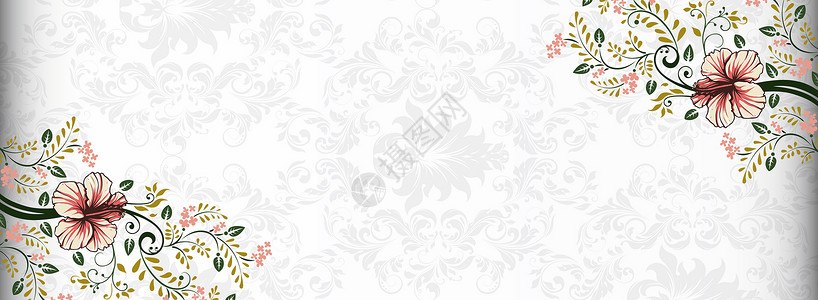 结婚挂角素材花卉banner设计图片