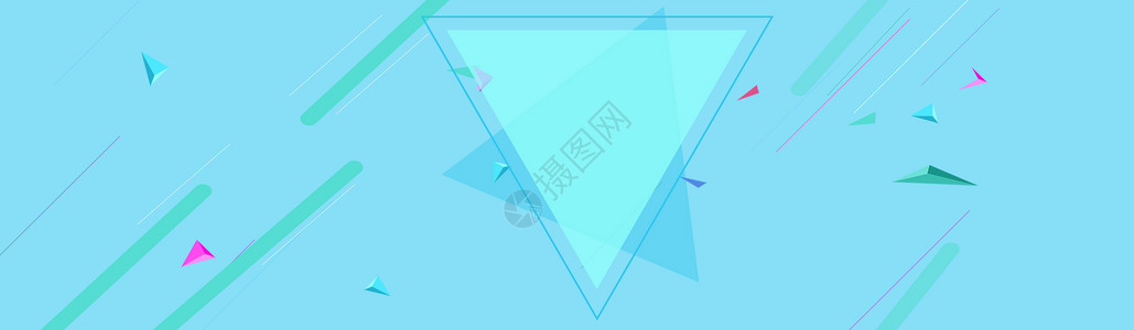 对称三角扁平化banner背景设计图片