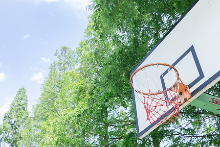 青春配图背景校园大学篮球架篮框背景