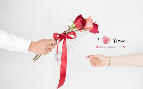 一束红玫瑰520情人节设计图片