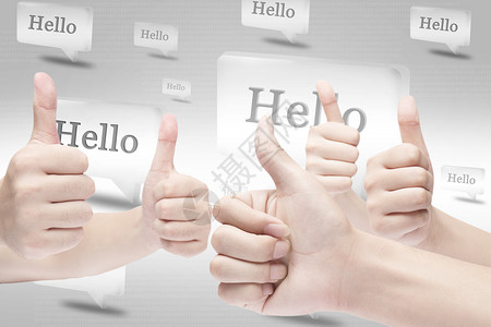 科技对话框拇指对话设计图片
