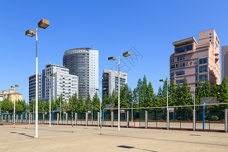 停车券素材大学篮球场背景