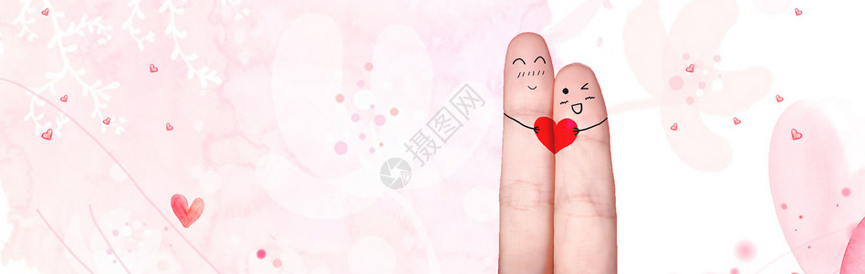 两根手指的浪漫爱情背景图片