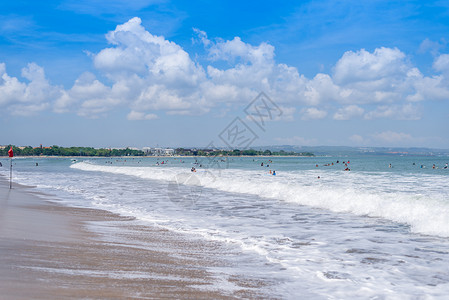 库塔海滩巴厘岛海滨风光背景