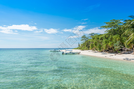 清澈海水沙滩马来西亚兰卡央岛背景