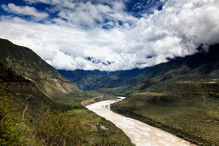西藏峡谷雅鲁藏布江大峡谷背景