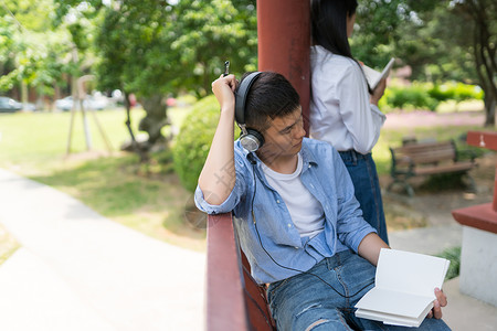 校园人像照片背景图片