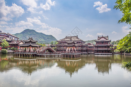 横店影视城背景图片