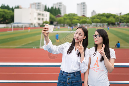 学姐校园人像照片背景