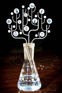 化验容器创意树设计图片