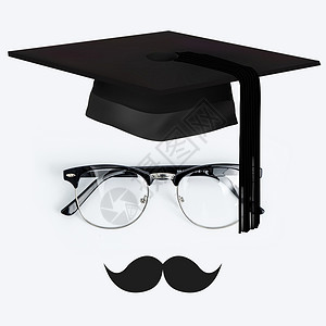 梭罗语录眼镜博士帽拼起来的人设计图片