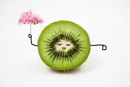 一颗完整的甜瓜一颗浪漫的猕猴桃设计图片