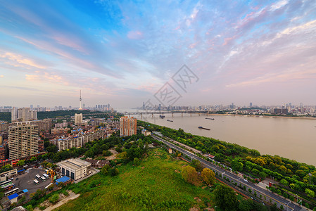 生态建设素材武汉城市风光背景