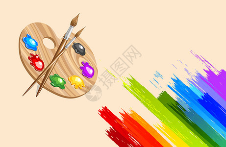七彩儿童彩色创意板设计图片