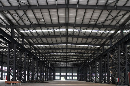 工厂内景装配式钢结构高清图片