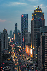 城市高楼夜景背景图片