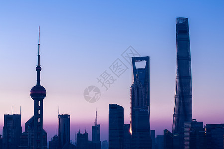 上海城市建筑日出风光日落夕阳东方明珠地标黄浦江高清图片