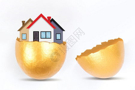金蛋里的房子背景图片