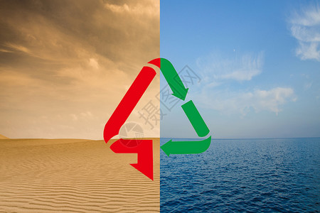 沙丘保护回收标志设计图片