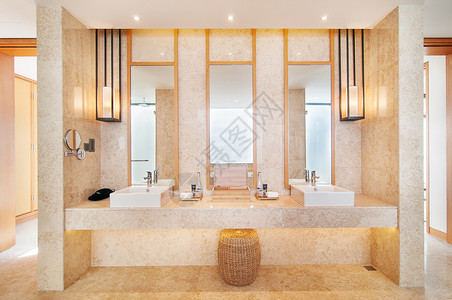 玻璃浴室高级酒店洗手间背景