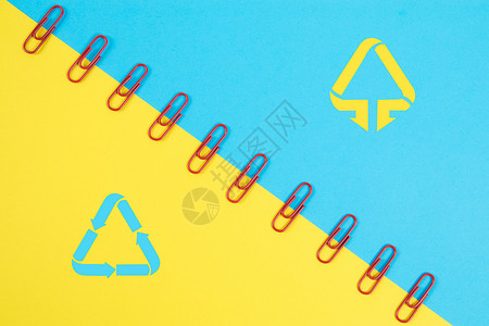 黄色循环箭头循环标志设计图片