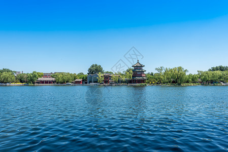 什刹海公园北京什刹海风光背景