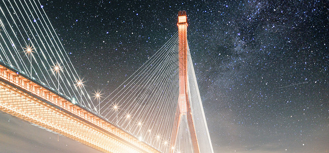 夜空城市科技感线条图片