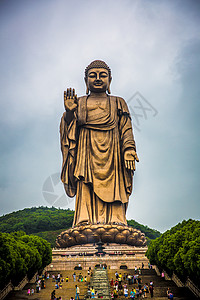 释迦佛三圣像无锡灵山大佛背景