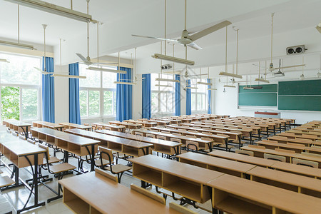 黑板课桌校园设施大气文艺教室背景