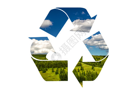 保护环境标志循环利用标志草地背景设计图片