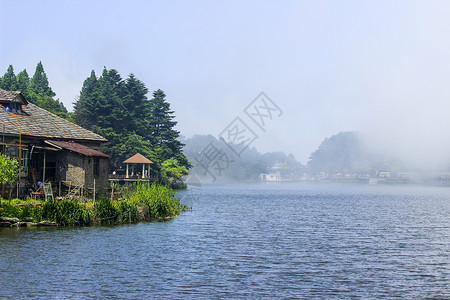 湖光山色背景图片