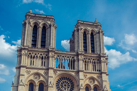 巴黎圣母院巴黎旅行高清图片