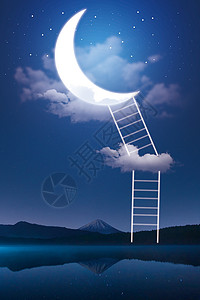 美轮美奂月亮背景设计图片