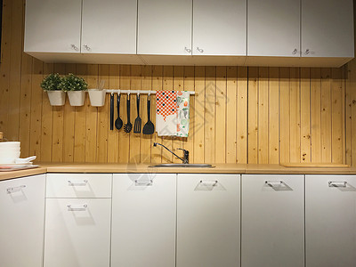 餐具架时尚宜家厨房样板间背景