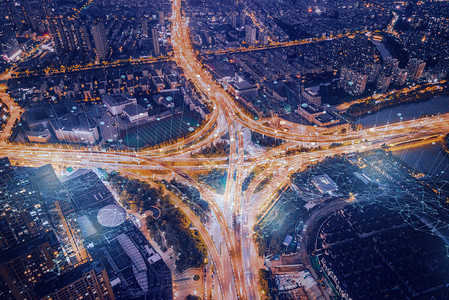 科技效果图城市夜景效果图设计图片