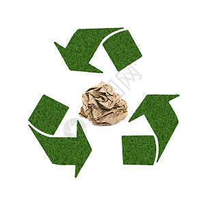 垃圾分类人人动手绿色清新环保标志素材设计图片