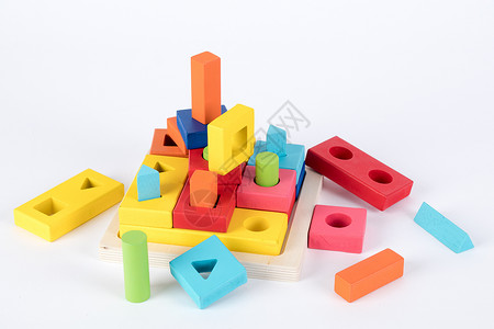 简单信纸素材儿童玩具彩色积木背景