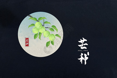 农历六月初二芒种香米贺图设计图片