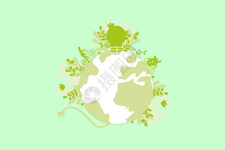 数据地球图形绿色背景背景图片