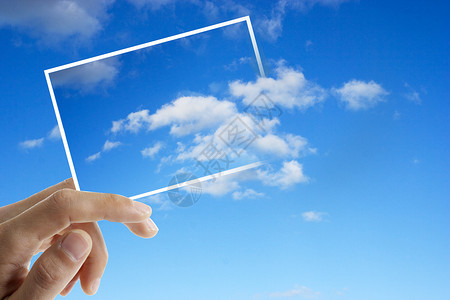 微博拍照相框创意天空照片设计图片