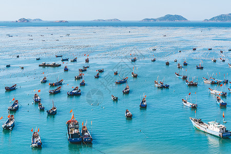 舟山沈家门海岸海岛沙滩海湾背景