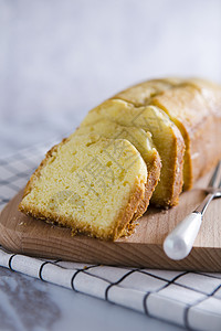 黄油磅蛋糕香脆咖啡玉米高清图片
