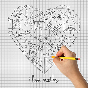 数学形状草稿纸上的练习题设计图片