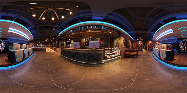 娱乐会所效果图网咖室内装修设计效果图背景
