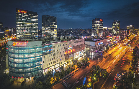 夜景商场万达广场背景