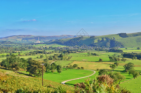 英格兰山地田园风光自然景色高清图片