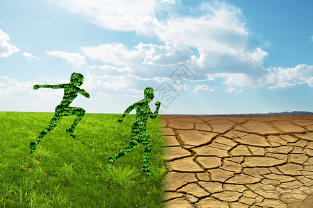 干裂的土地绿色环保科技设计图片
