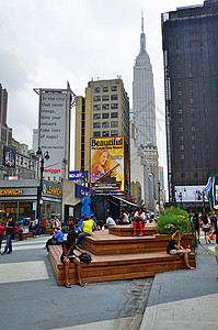 美国纽约时代广场纽约时代广场街道背景